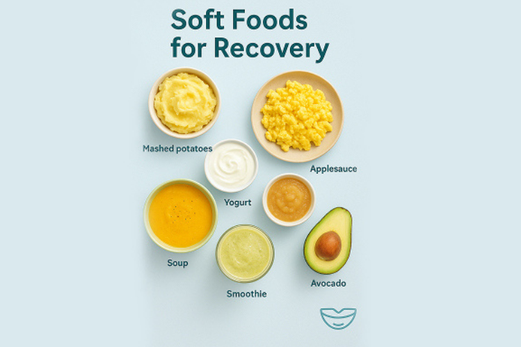 An image shows soft food for recovery