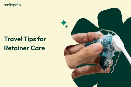 Retainer cleaning with a toothbrush