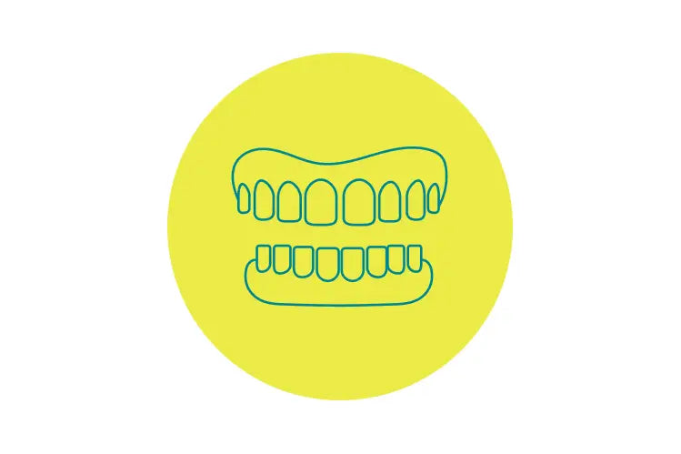 An illustration of gap teeth