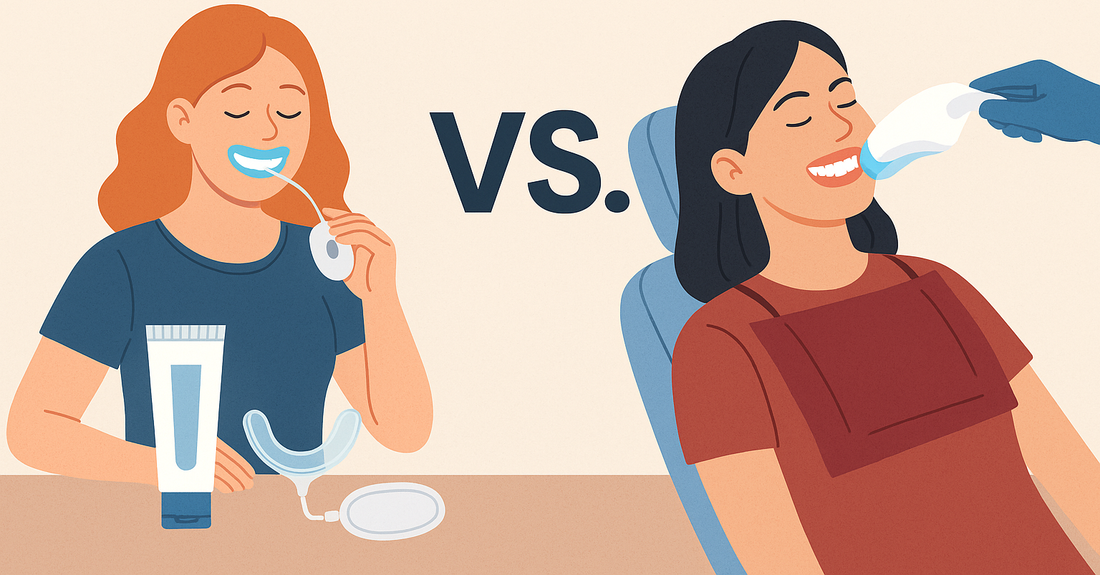 At-home teeth whitening vs in-office teeth whitening