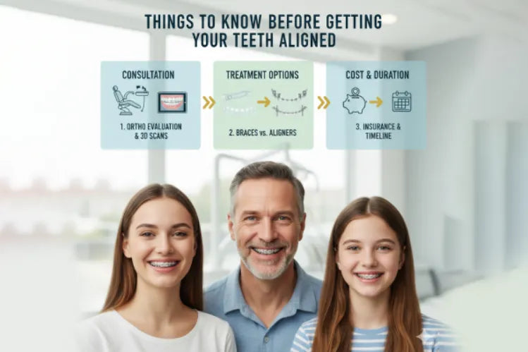 An image of a family smiling in braces