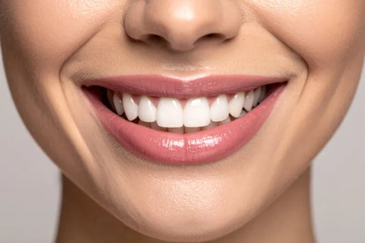 A girl is showing her perfect smile with confidence